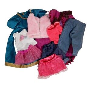 18" Girl Doll Clothes No Brand Tags Dress Pants Cape Fit 18" Dolls